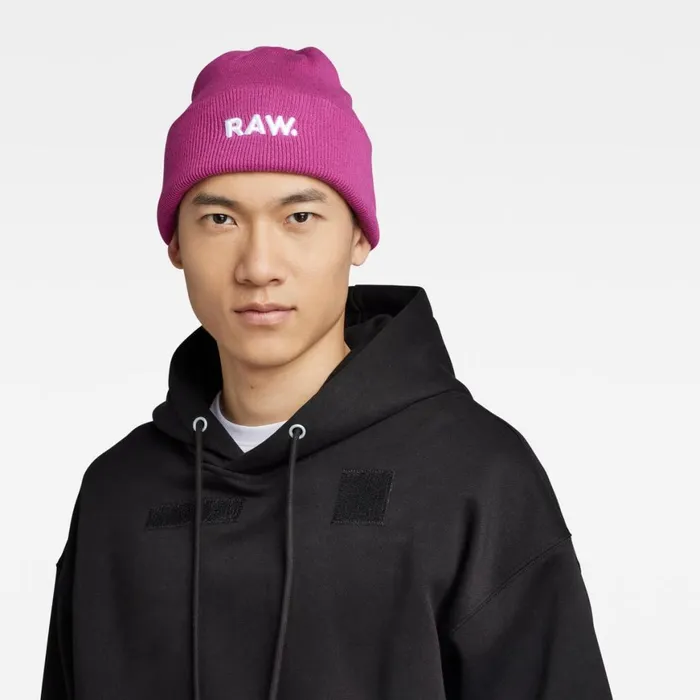Accessories Men GStar RAW Effo RAW Long Beanie Fuchsia Red
