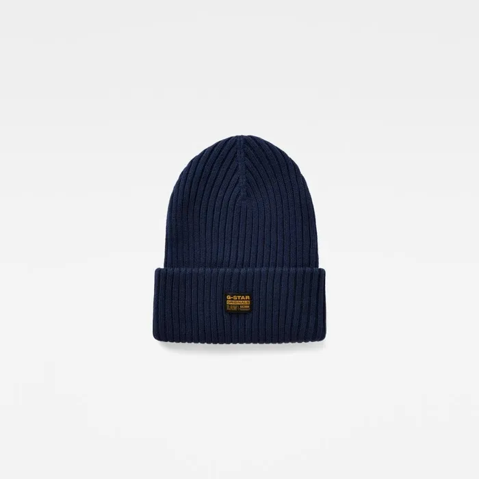 Accessories Men GStar RAW Rib Knit Beanie Sartho Blue