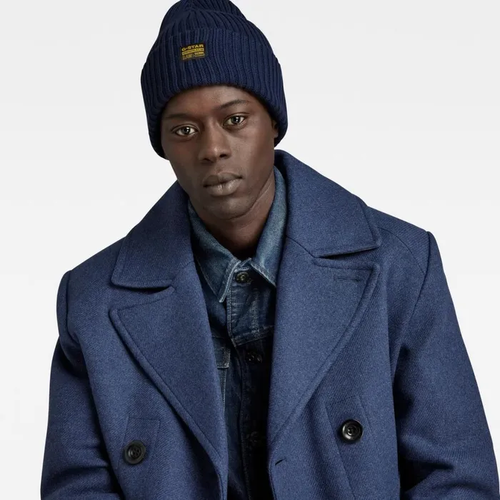 Accessories Men GStar RAW Rib Knit Beanie Sartho Blue
