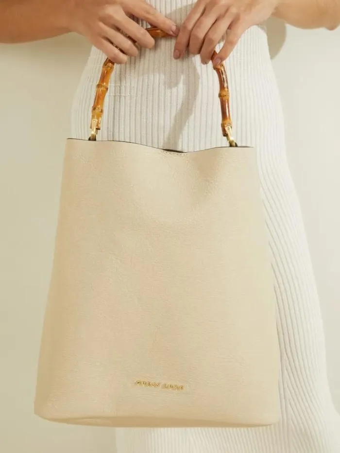 Accessories Women Marciano Aida Leather Hobo Bag Ivory