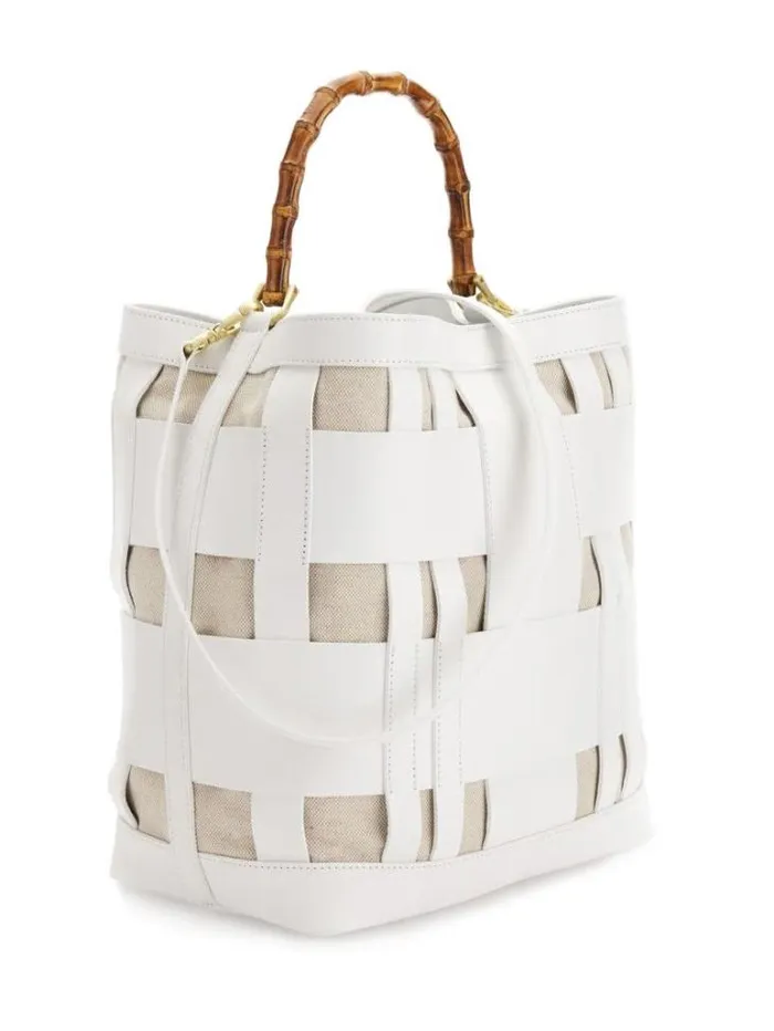 Accessories Women Marciano Aida Woven Leather Hobo Bag White Multi Accessories Women Marciano Aida Woven Leather Hobo Bag White Multi