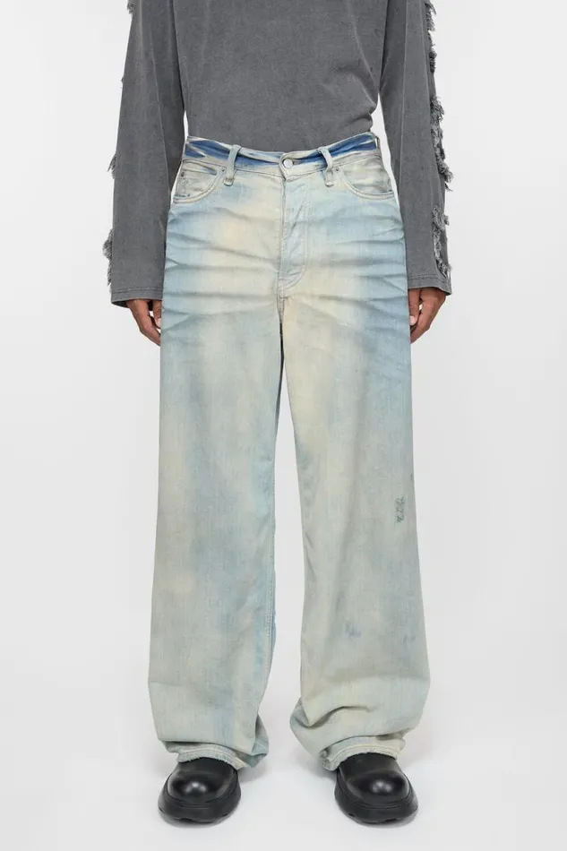 Acne Studios Baggy Fit Jeans 8211 1981M Light Blue Man Jeans