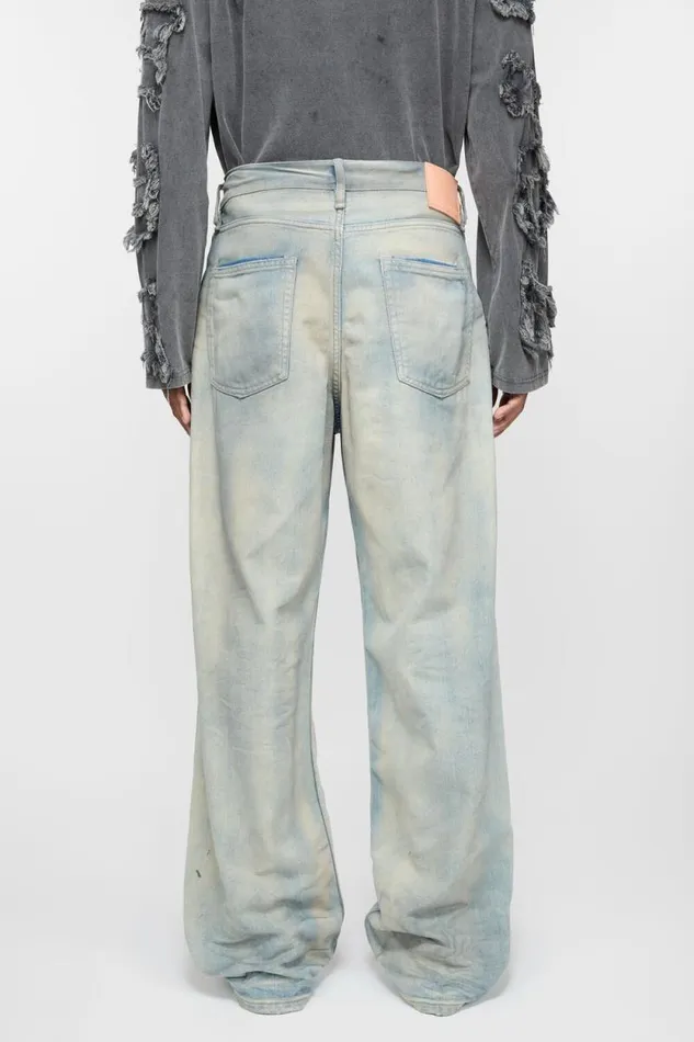 Acne Studios Baggy Fit Jeans 8211 1981M Light Blue Man Jeans