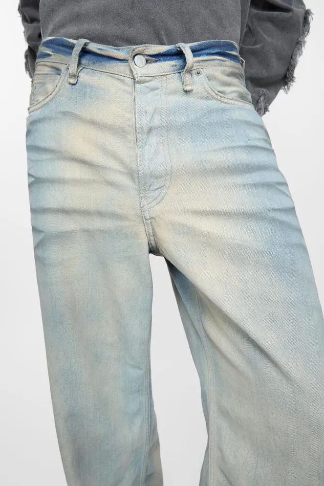 Acne Studios Baggy Fit Jeans 8211 1981M Light Blue Man Jeans