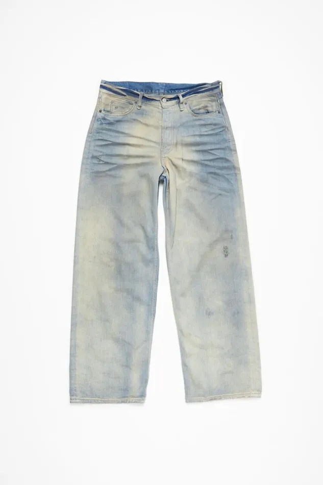 Acne Studios Baggy Fit Jeans 8211 1981M Light Blue Man Jeans