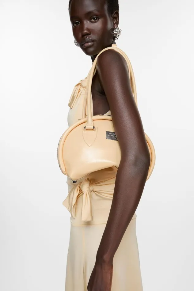 Acne Studios Bowlina Mini Shoulder Bag Vanilla Yellow Man Bags