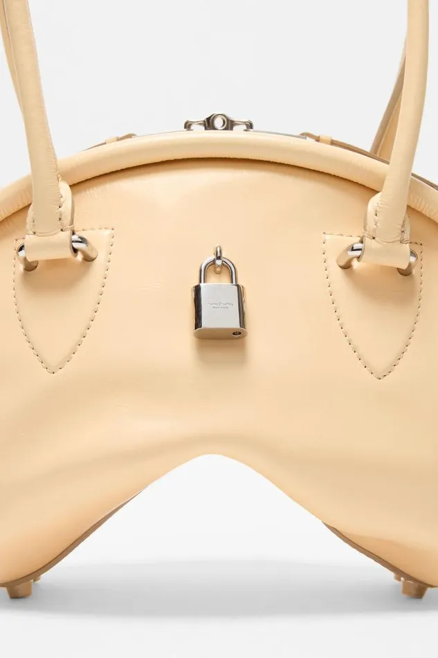 Acne Studios Bowlina Mini Shoulder Bag Vanilla Yellow Man Bags