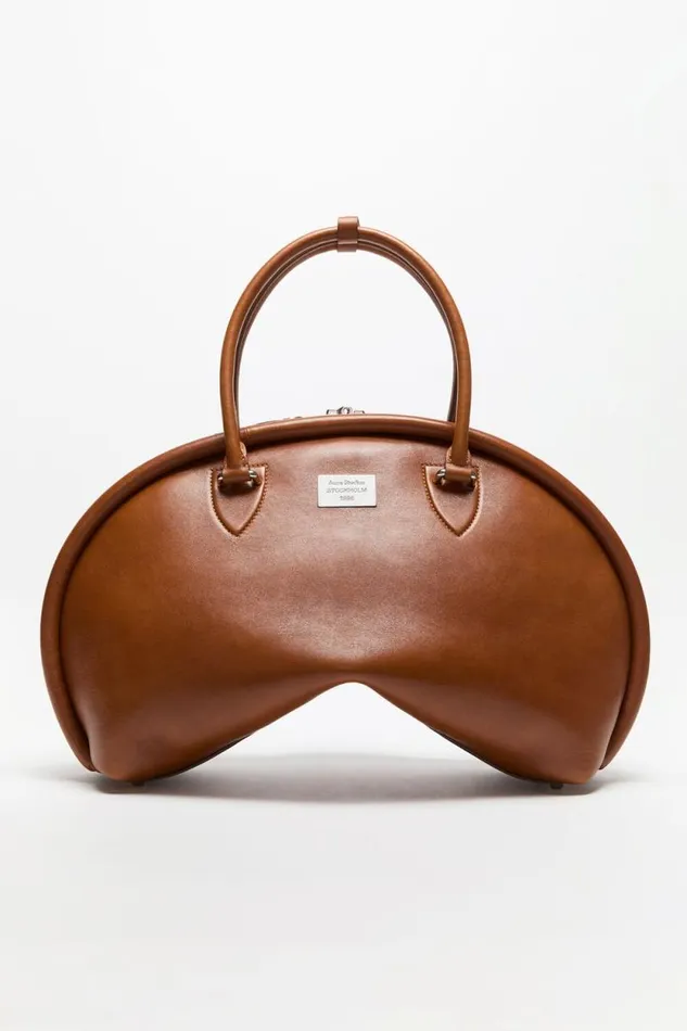 Acne Studios Bowlina Shoulder Bag Cognac Brown Man Bags