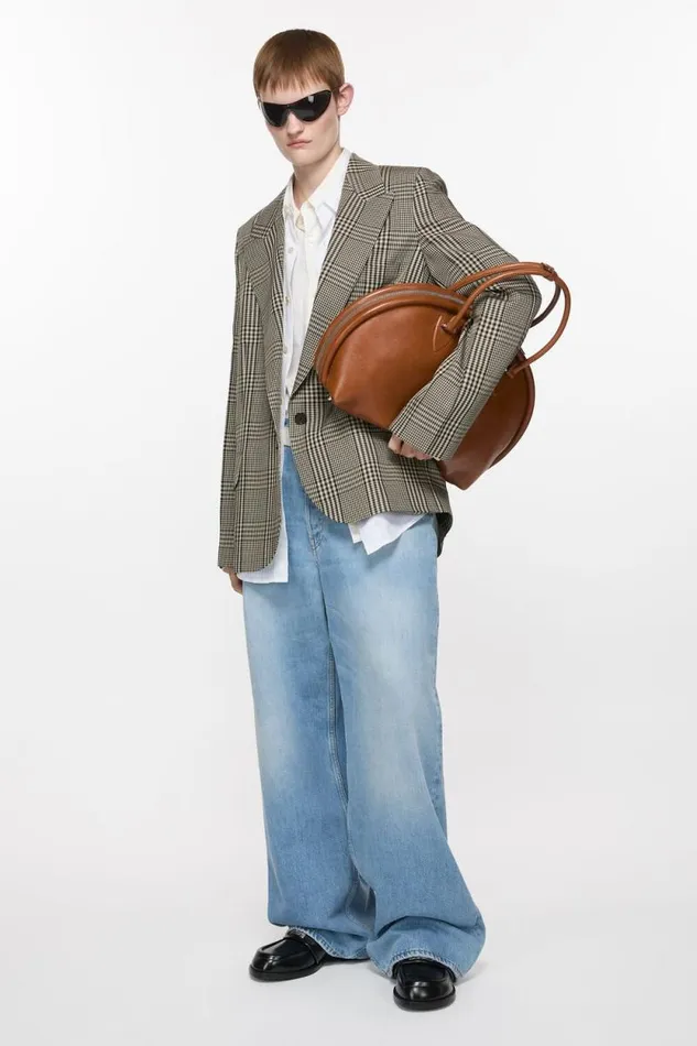 Acne Studios Bowlina Shoulder Bag Cognac Brown Man Bags