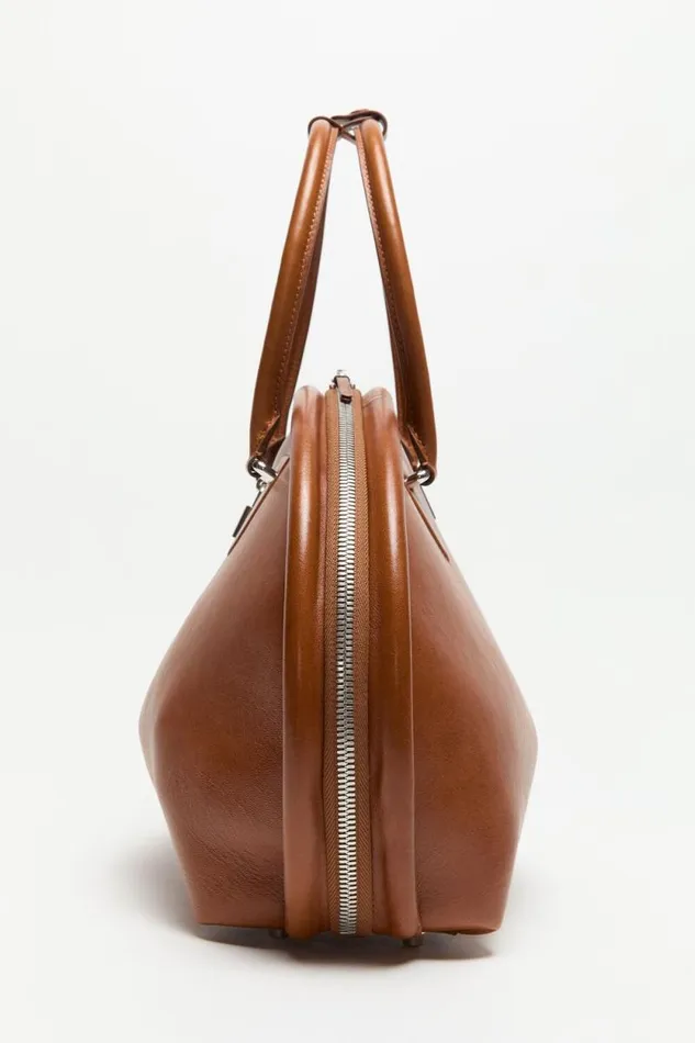 Acne Studios Bowlina Shoulder Bag Cognac Brown Man Bags