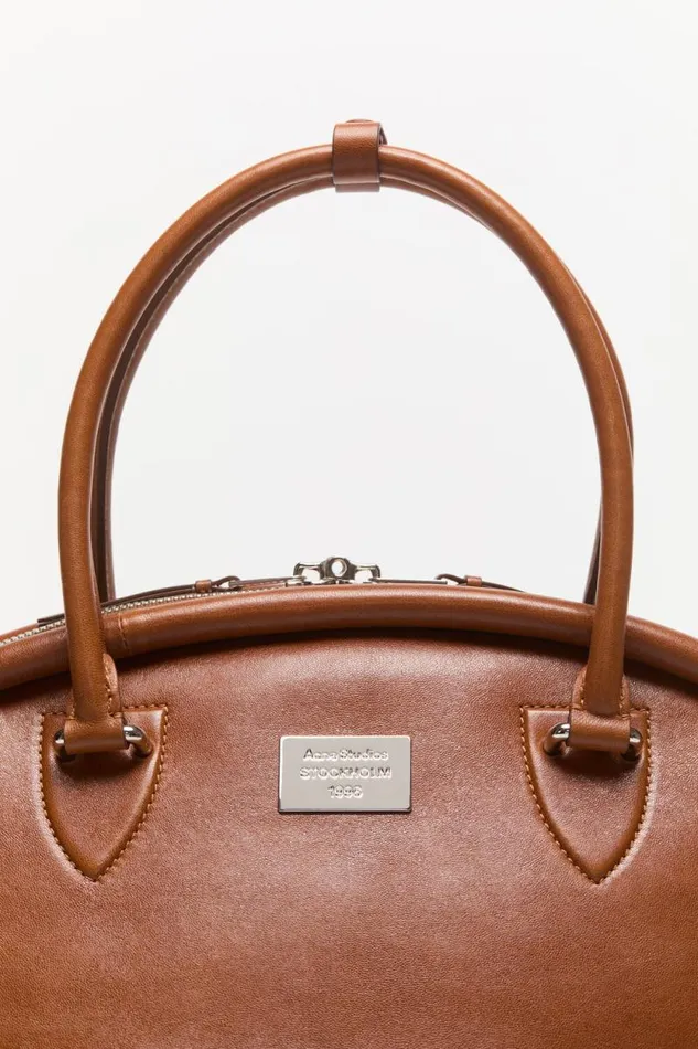 Acne Studios Bowlina Shoulder Bag Cognac Brown Man Bags