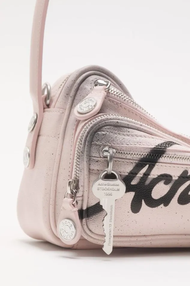 Acne Studios Camero Small Shoulder Bag Pale Pink Man Bags