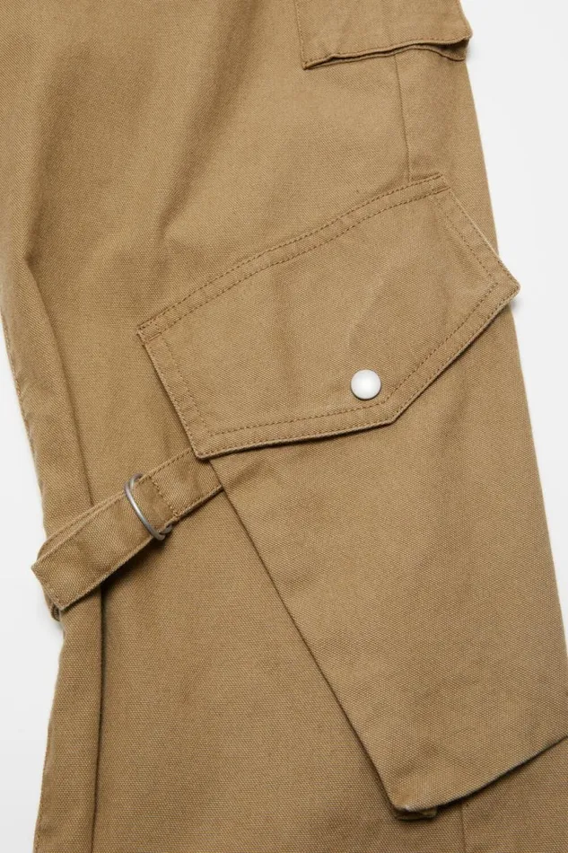 Acne Studios Cargo Trousers Cold Beige Woman Trousers