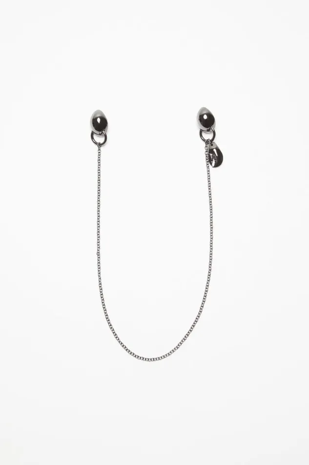 Acne Studios Chain Earrings Black Woman Jewellery