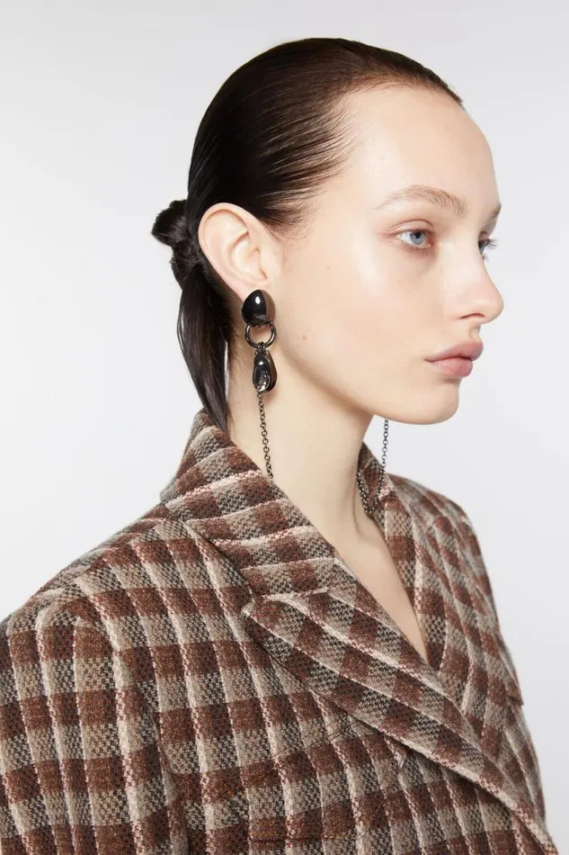 Acne Studios Chain Earrings Black Woman Jewellery