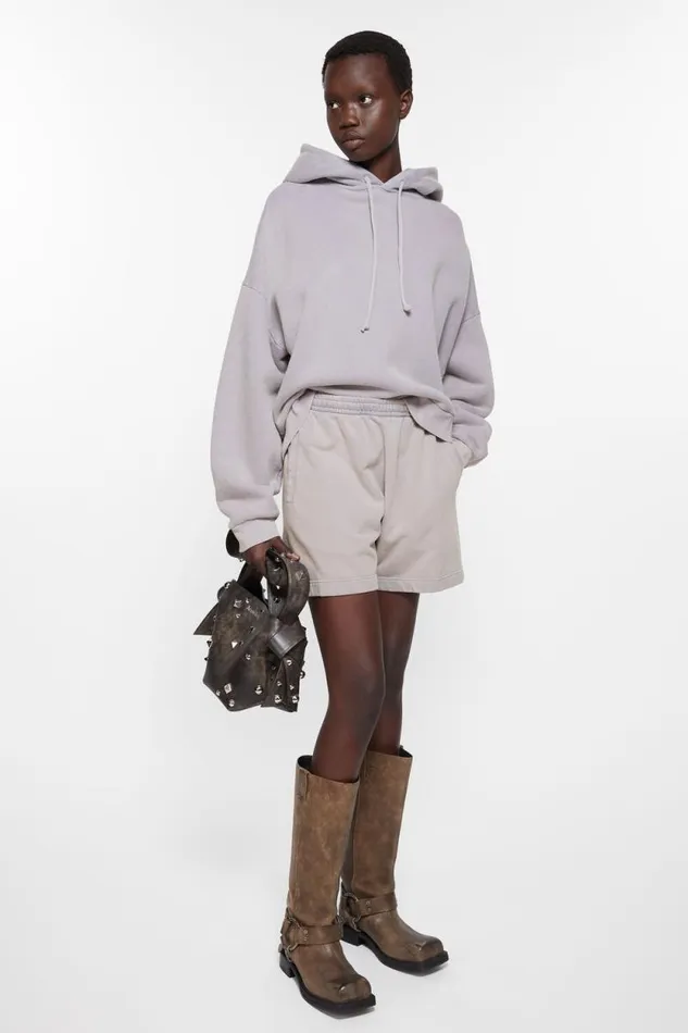 Acne Studios Cotton Shorts Dusty Purple Woman Shorts