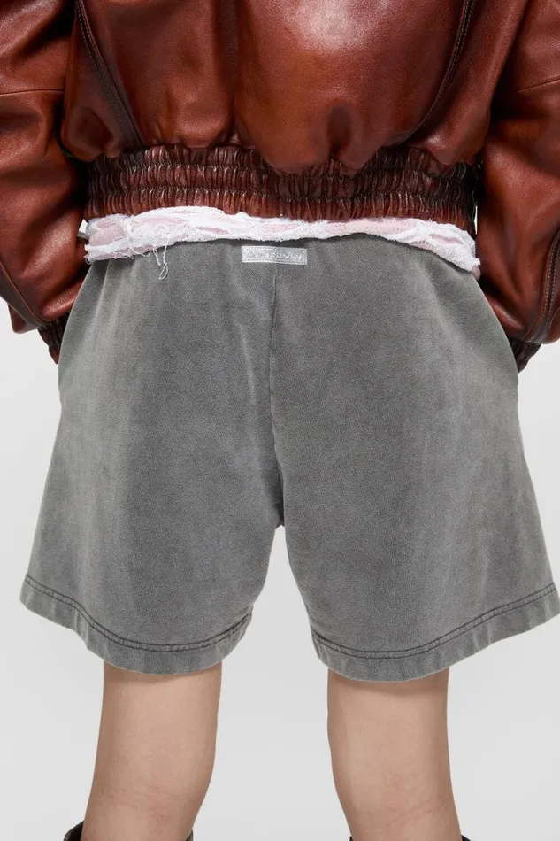 Acne Studios Cotton Shorts Faded Black Man Shorts