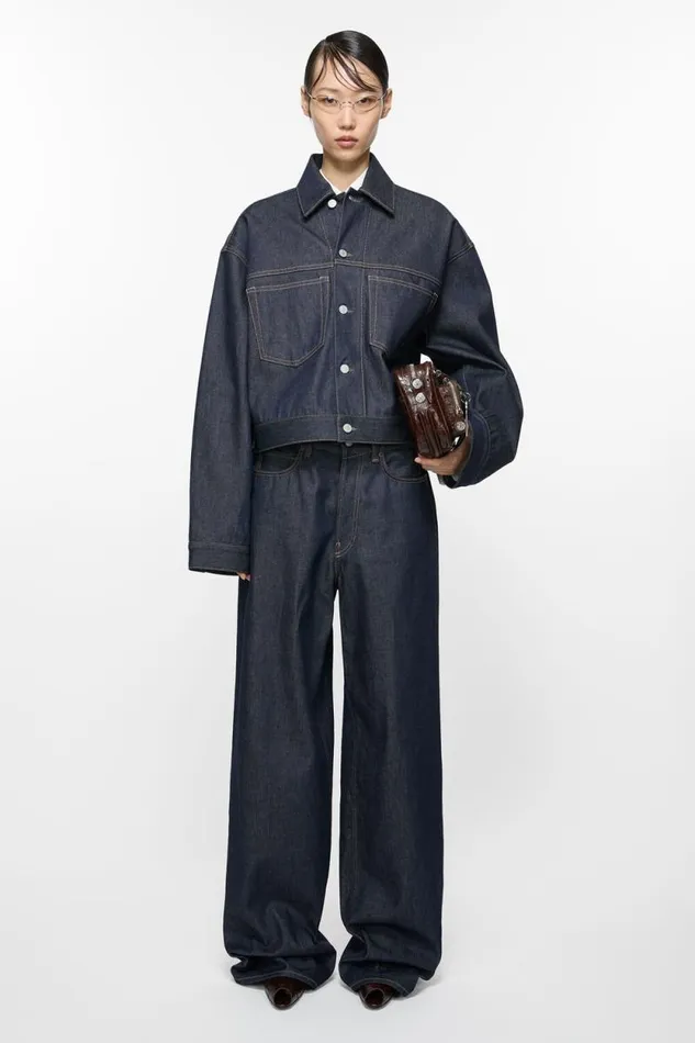 Acne Studios Denim Jacket 8211 Boxy Fit Indigo Blue Woman Outerwear