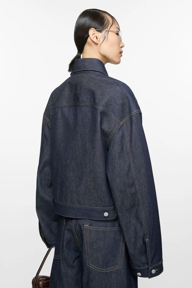 Acne Studios Denim Jacket 8211 Boxy Fit Indigo Blue Woman Outerwear
