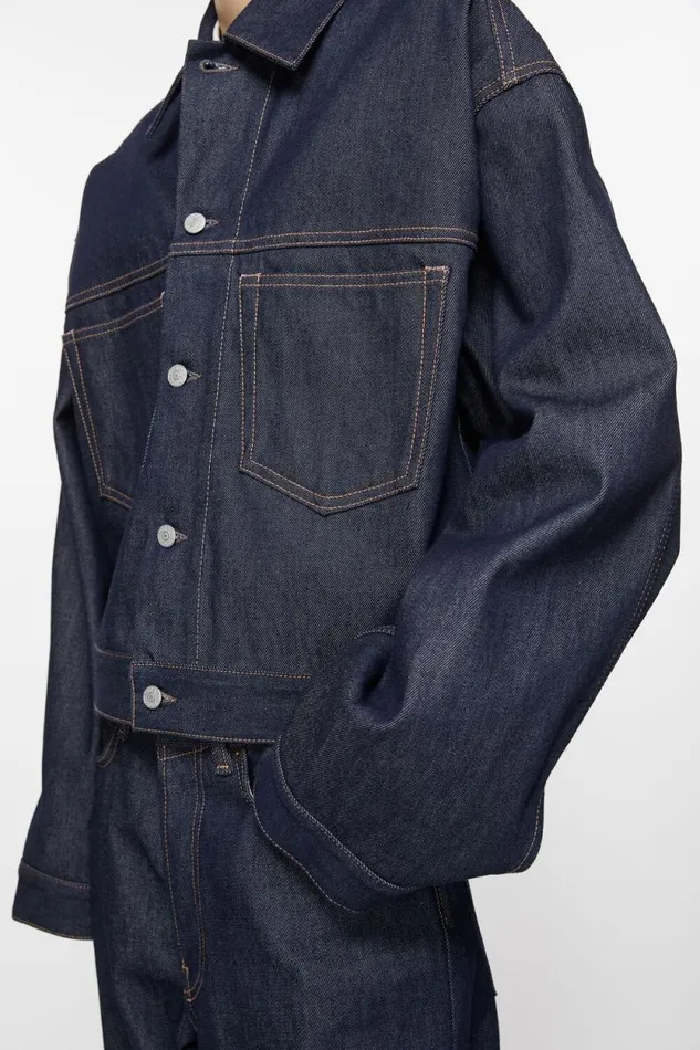 Acne Studios Denim Jacket 8211 Boxy Fit Indigo Blue Woman Outerwear
