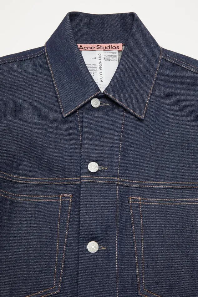 Acne Studios Denim Jacket 8211 Boxy Fit Indigo Blue Woman Outerwear