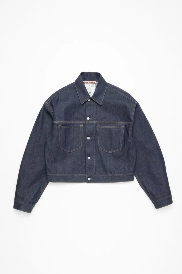 Acne Studios Denim Jacket 8211 Boxy Fit Indigo Blue Woman Outerwear