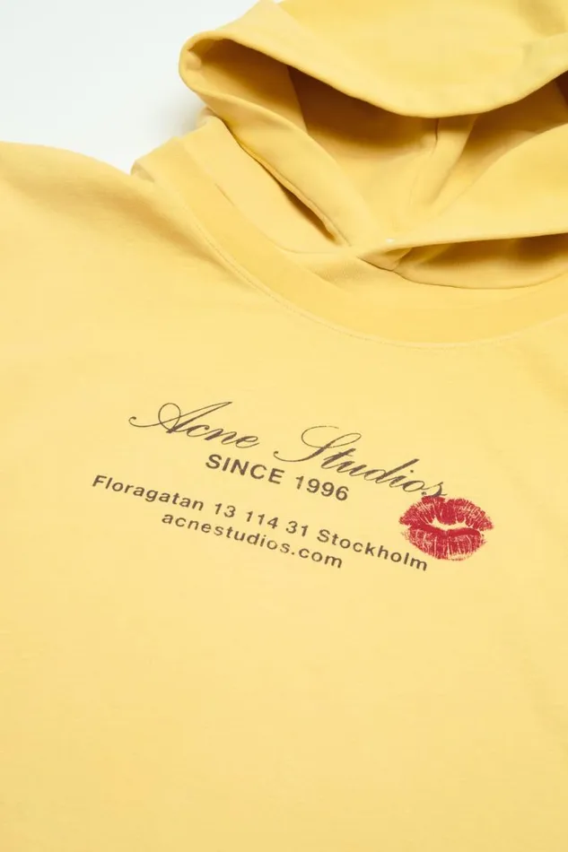 Acne Studios Doublelayered Hoodie Bright Yellow Woman Sweatshirts