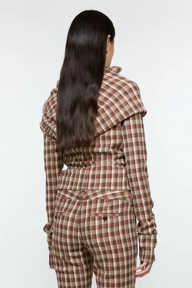 Acne Studios High Neckline Blouse Beigebrown Woman Shirts and Blouses