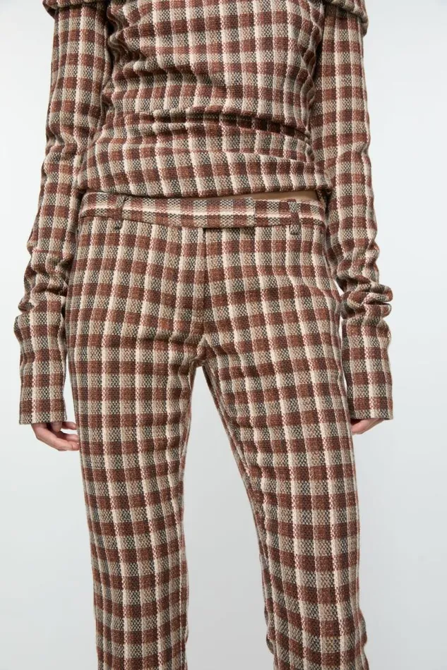 Acne Studios High Neckline Blouse Beigebrown Woman Shirts and Blouses