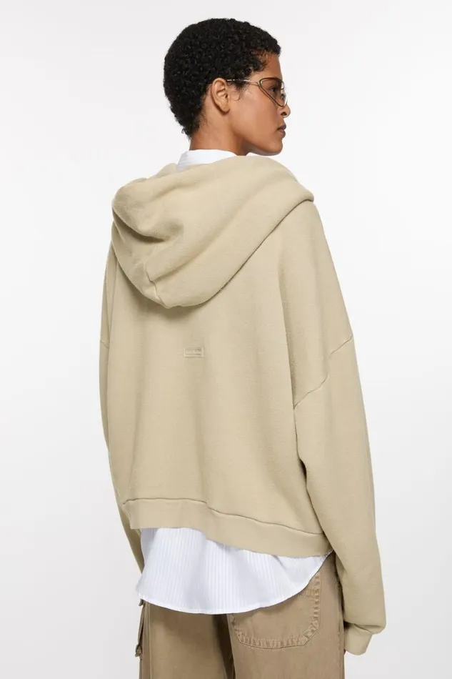 Acne Studios Hooded Sweater Concrete Grey Woman Sweatshirts