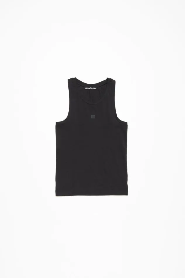 Acne Studios Jersey Tank Top Black Man Tshirts