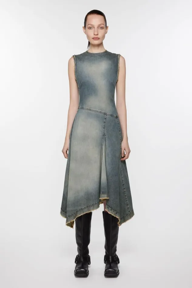 Acne Studios Leather Buckle Boots Black Woman Shoes
