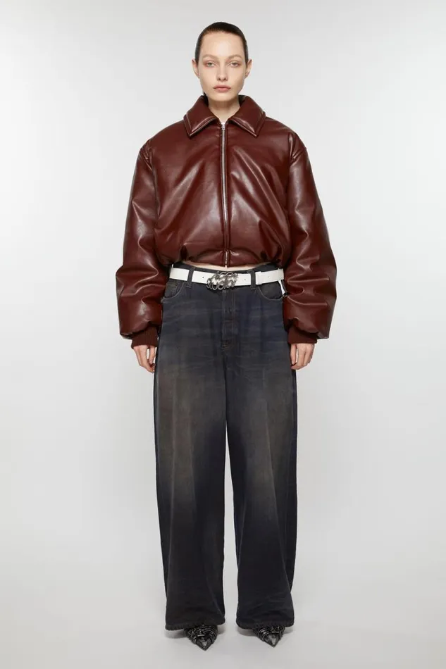 Acne Studios Logo Buckle Belt White Woman Belts