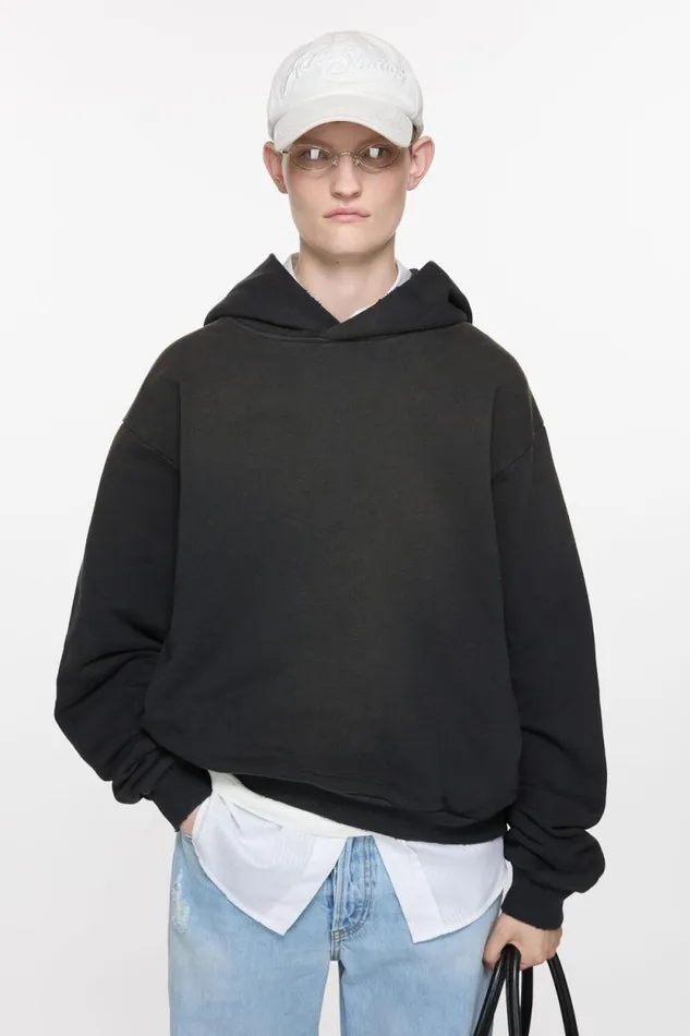 Acne Studios Logo Hooded Sweater Black Woman Sweatshirts