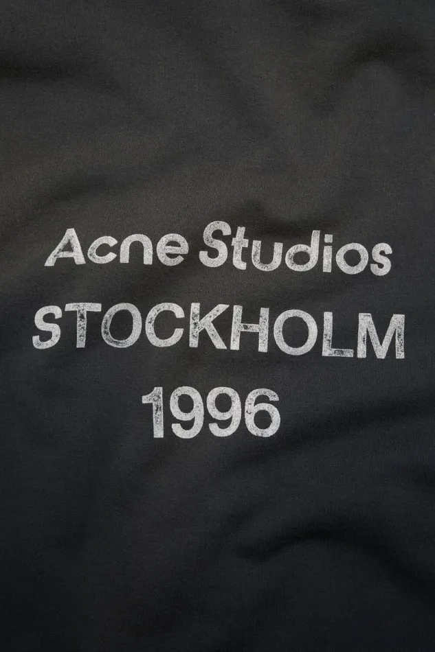 Acne Studios Logo Hooded Sweater Black Woman Sweatshirts