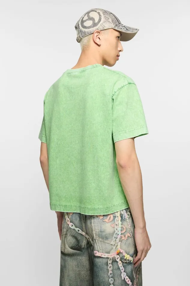 Acne Studios Logo Tshirt 8211 Relaxed Fit Bright Green Man Tshirts
