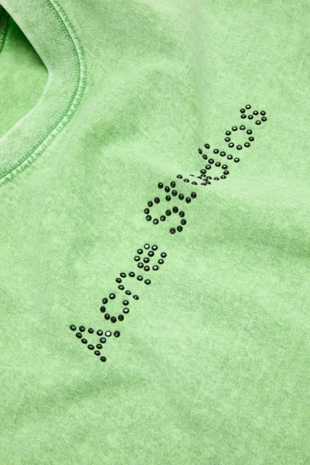 Acne Studios Logo Tshirt 8211 Relaxed Fit Bright Green Man Tshirts