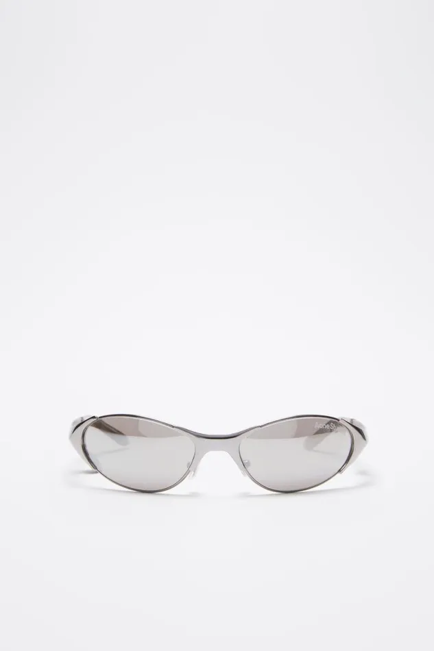 Acne Studios Metal Frame Charm Sunglasses Antique Silver Woman Eyewear