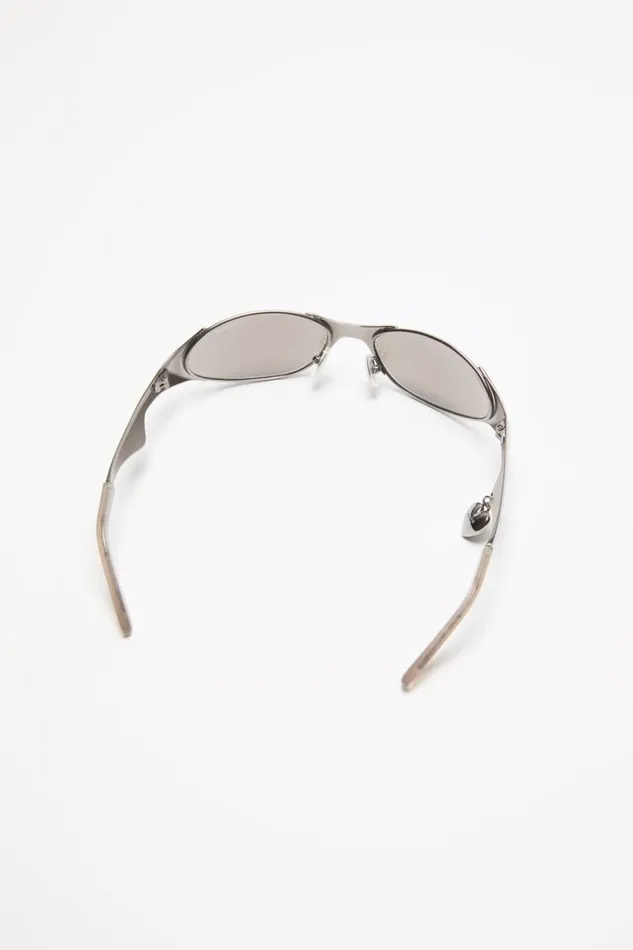 Acne Studios Metal Frame Charm Sunglasses Antique Silver Woman Eyewear