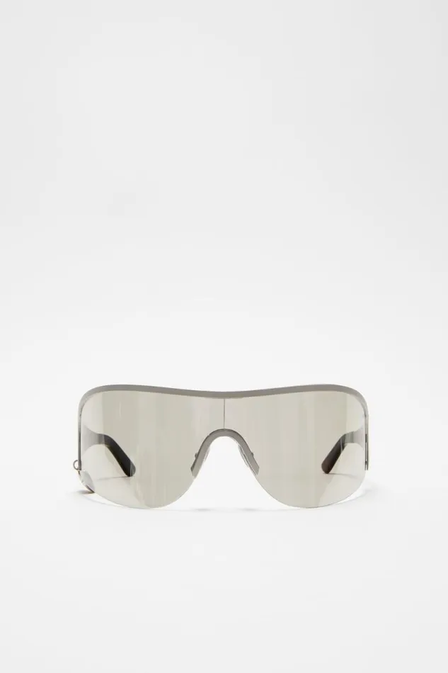 Acne Studios Metal Frame Sunglasses Silvertransparent Man Eyewear