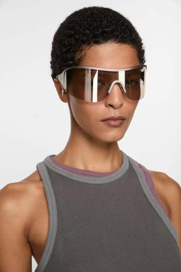 Acne Studios Metal Frame Sunglasses Silvertransparent Man Eyewear