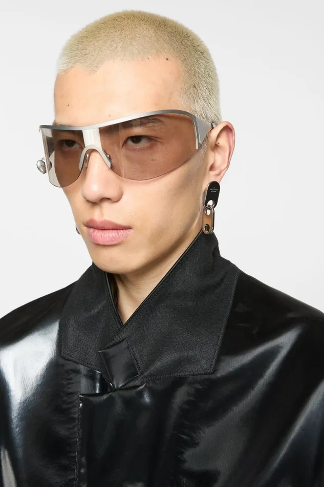 Acne Studios Metal Frame Sunglasses Silvertransparent Man Eyewear