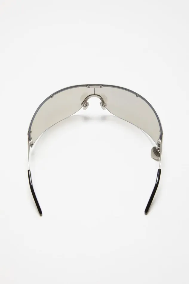 Acne Studios Metal Frame Sunglasses Silvertransparent Man Eyewear
