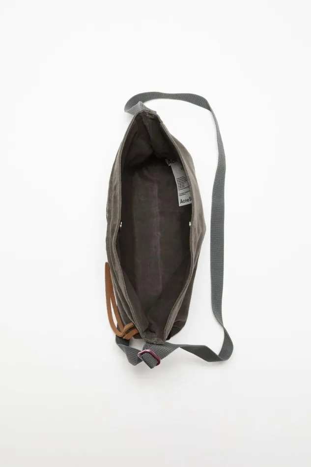 Acne Studios Mini Messenger Bag Greyblack Man Bags