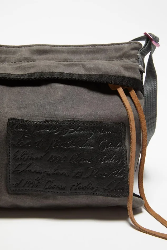 Acne Studios Mini Messenger Bag Greyblack Man Bags