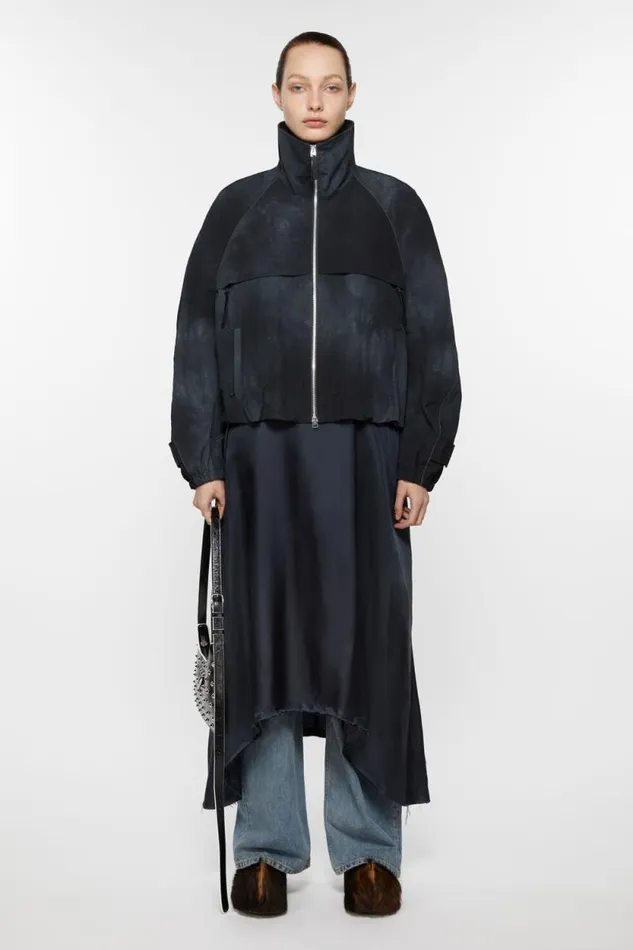 Acne Studios Nylon Jacket Stone Black Woman Outerwear