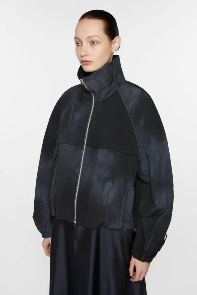 Acne Studios Nylon Jacket Stone Black Woman Outerwear