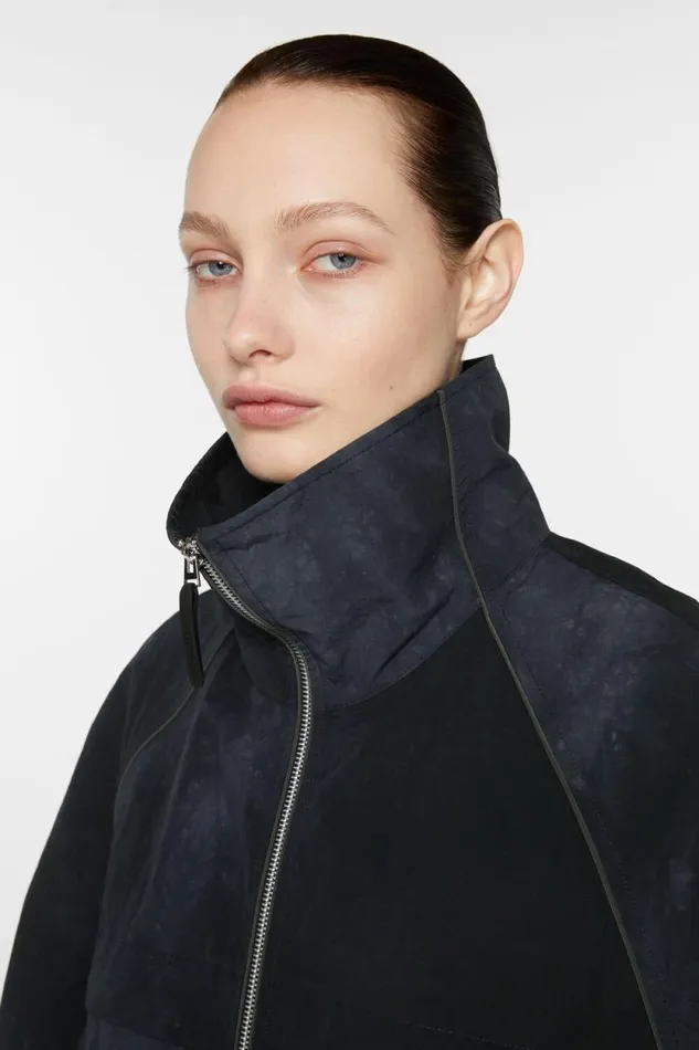 Acne Studios Nylon Jacket Stone Black Woman Outerwear