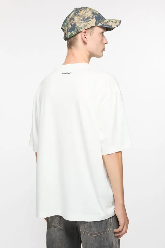 Acne Studios Printed Tshirt Optic White Man Tshirts
