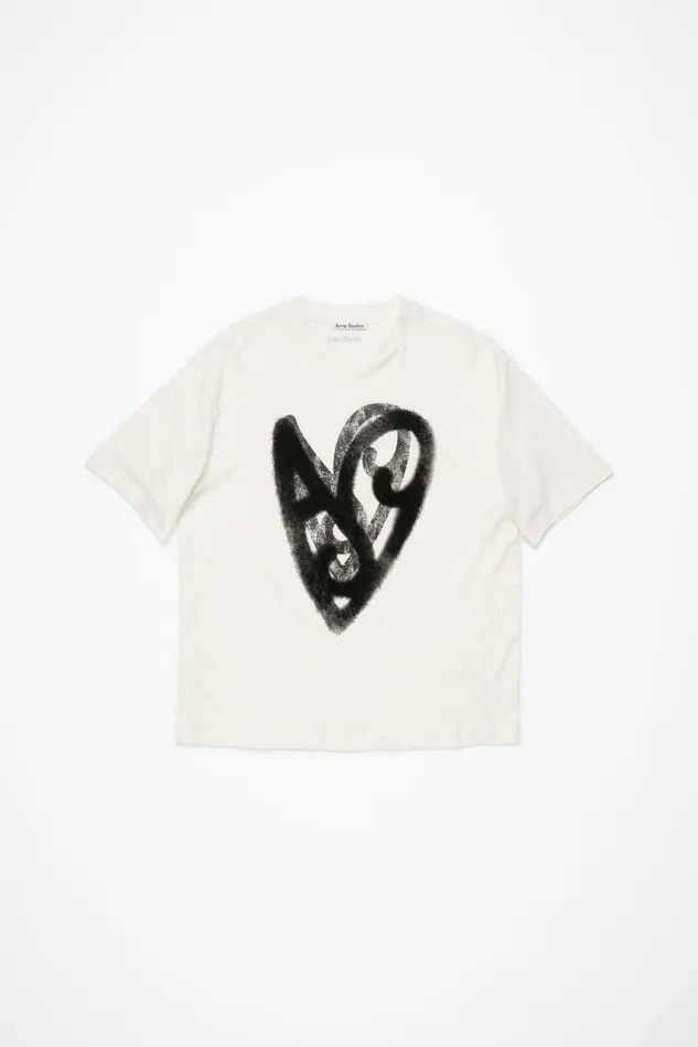 Acne Studios Printed Tshirt Optic White Man Tshirts